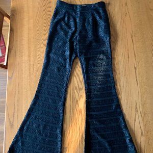 "Mustard Seed" lace pants, flared, M